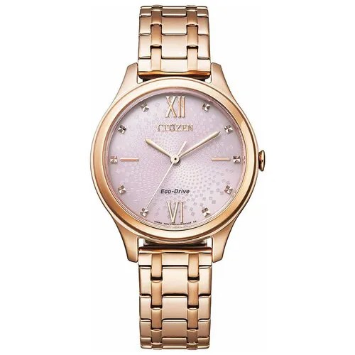 Наручные часы CITIZEN Наручные часы CITIZEN EM0503-75X, золотой, розовый