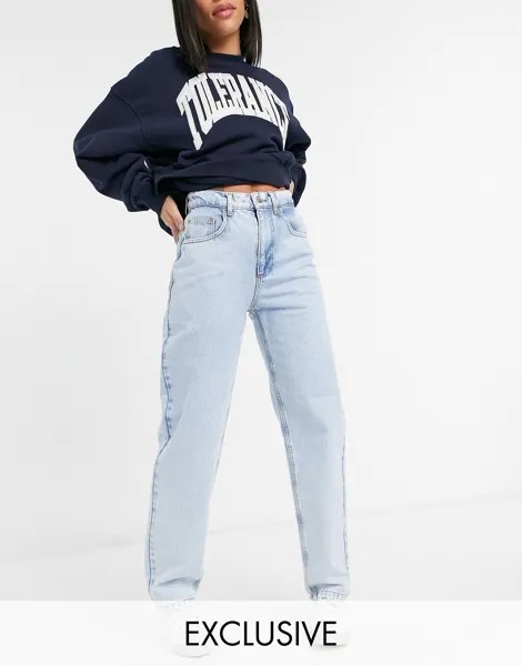 Выбеленные выстиранные джинсы в стиле отцов 90-х Reclaimed Vintage - MBLUE