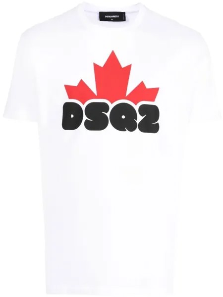 Dsquared2 DSQ2-print short-sleeve T-shirt, белый