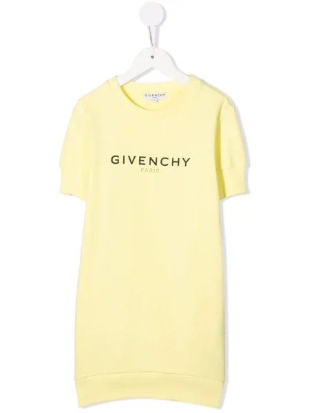 Givenchy Kids платье с короткими рукавами и логотипом