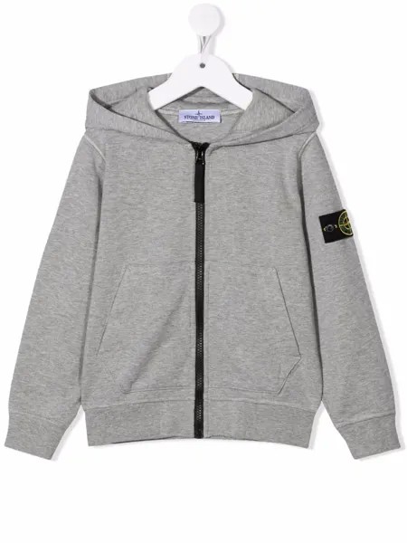 Stone Island Junior худи с нашивкой-логотипом