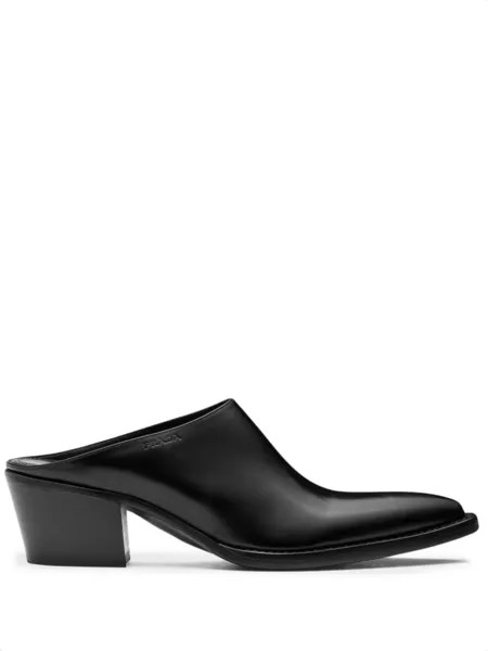 Prada мюли с заостренным носком, черный