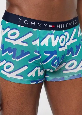 Боксеры-брифы с броской отделкой Tommy Hilfiger-Зеленый