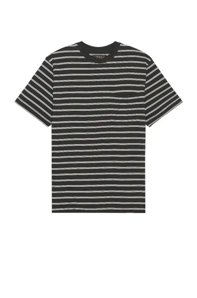 Футболка Beams Plus Multi Stripe Pocket, цвет Cool Grey