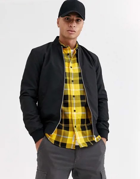 Черный бомбер River Island