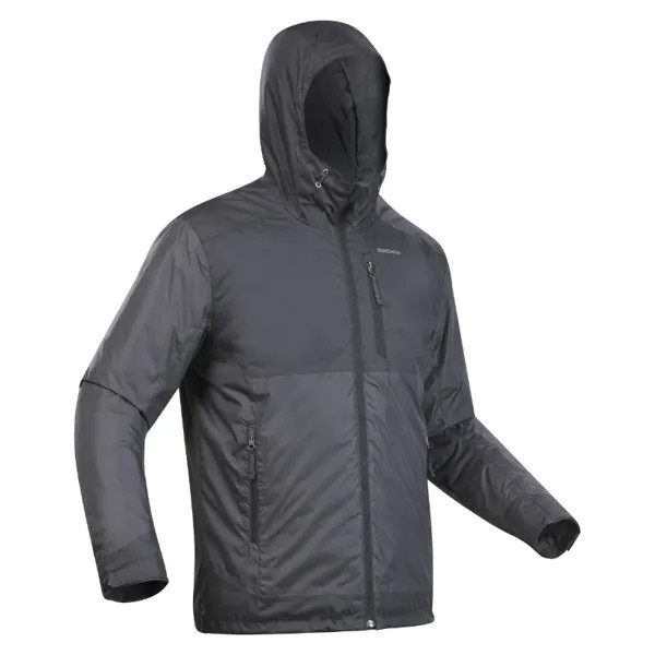 Куртка для походов зимняя -10°C водонепроницаемая мужская синяя SH100 X-WARM Quechua