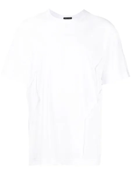 Comme des Garçons Homme Plus футболка с декоративными швами, белый