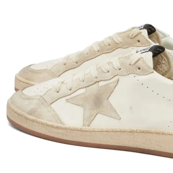 Golden Goose Кожаные Кроссовки Ball Star, серебряный