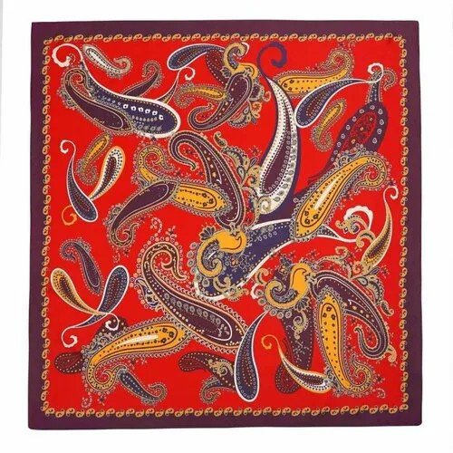 Платок Roby Foulards,90х90 см, красный