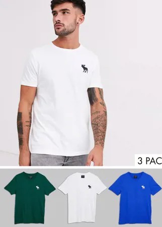 Комплект из 3 футболок с логотипом Abercrombie & Fitch-Мульти