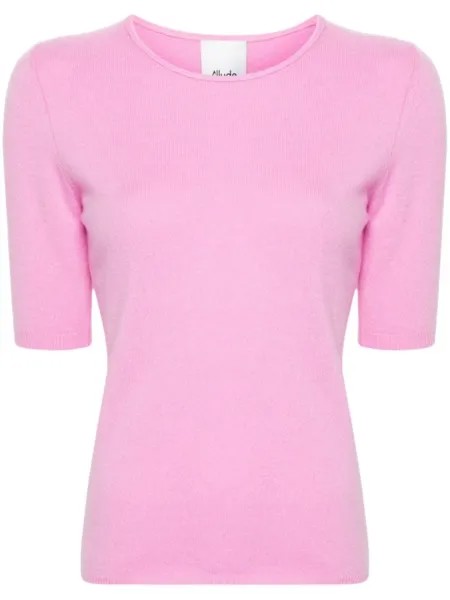Allude трикотажный топ с короткими рукавами, розовый