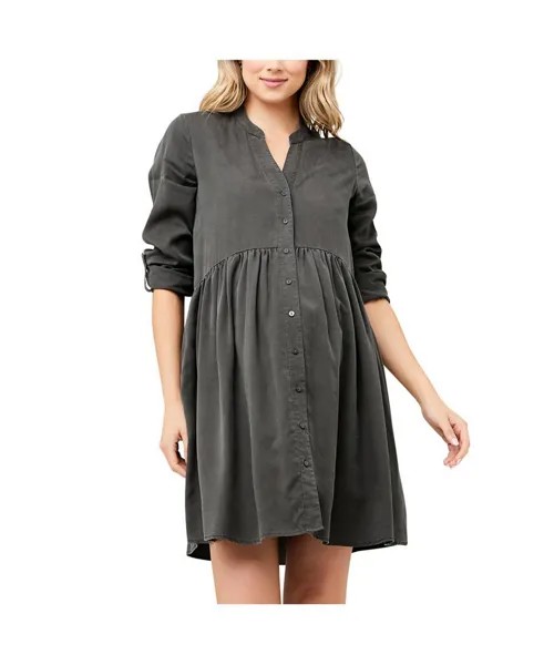 Платье demi tencel оливковое Ripe Maternity