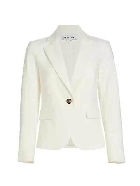 Однобортный пиджак Tyra Dickey Veronica Beard, цвет off white