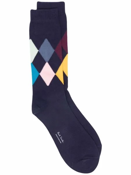 PAUL SMITH носки с узором аргайл