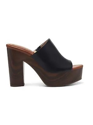 JESSICA SIMPSON Женские черные туфли-мюли Shelbie на платформе 1,5 без шнуровки на каблуке, 5 м