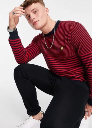 Трикотажный джемпер в полоску Lyle & Scott-Темно-синий