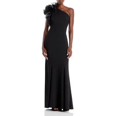 Женское черное бархатное вечернее платье макси Aidan Mattox 6 BHFO 2386