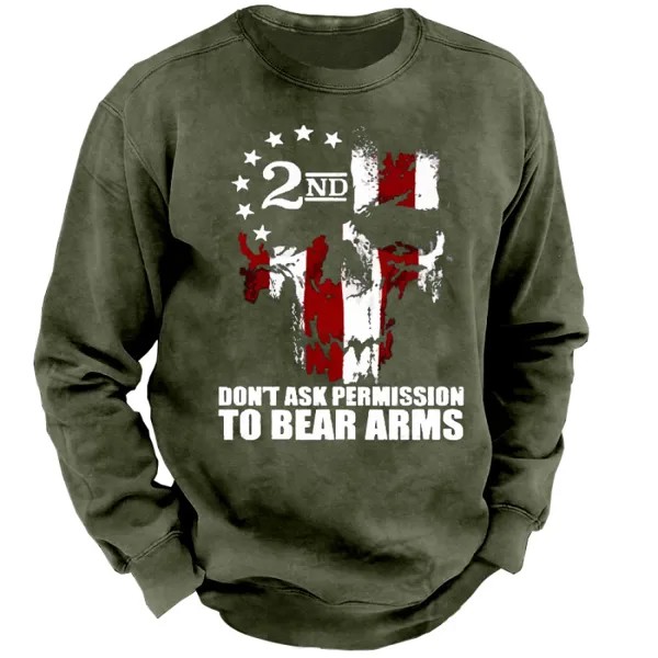 Мужской повседневный свитер с принтом 2ND Military American Flag Skull