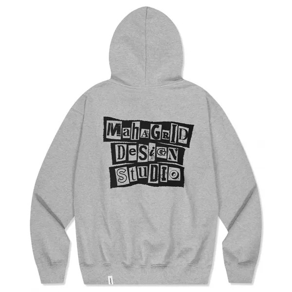 MAHAGRID RANSOM NOTE HOODIE СЕРЫЙ(MG2DSMM401A)