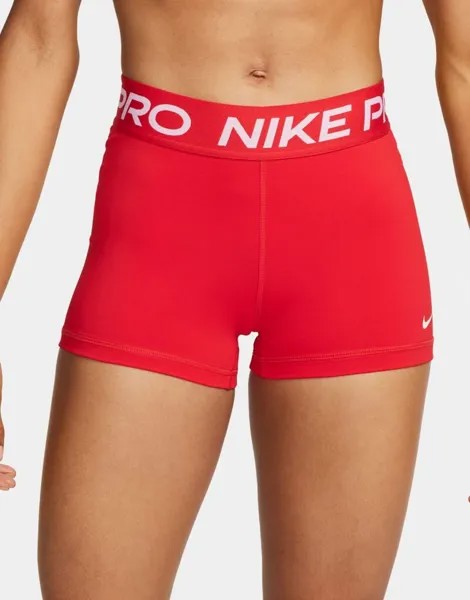 Красные шорты Nike Pro Training Dri-Fit размером 3 дюйма Nike