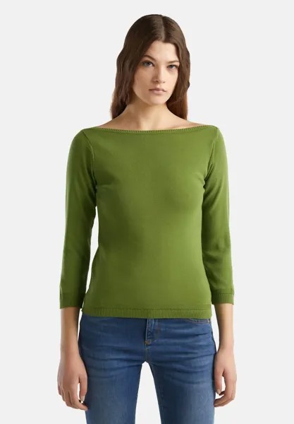 Вязаный свитер BOAT NECK United Colors of Benetton, цвет green