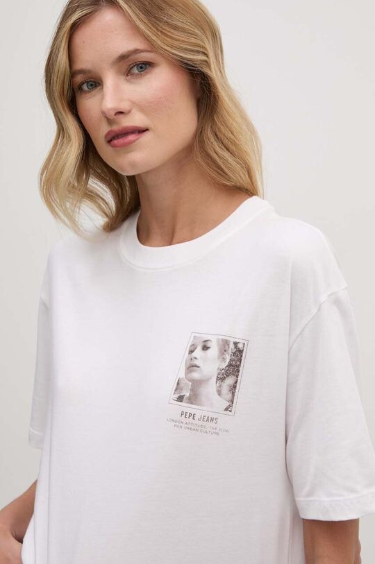Хлопковая футболка GILLY Pepe Jeans, белый