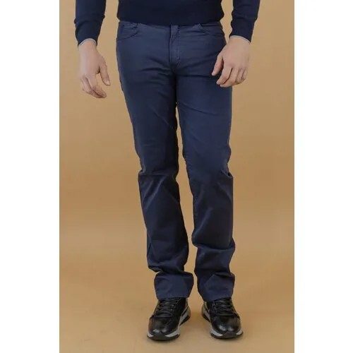 Брюки Trussardi Jeans, демисезон/лето, повседневные, прямой силуэт, размер 34, синий