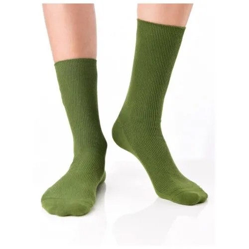Носки рибана унисекс, цветные прикольные носки/ Модные носки с рисунком/ Высокие носки в рубчик с вышивкой Авокадо/ Носки из натурального хлопка, зеленый цвет