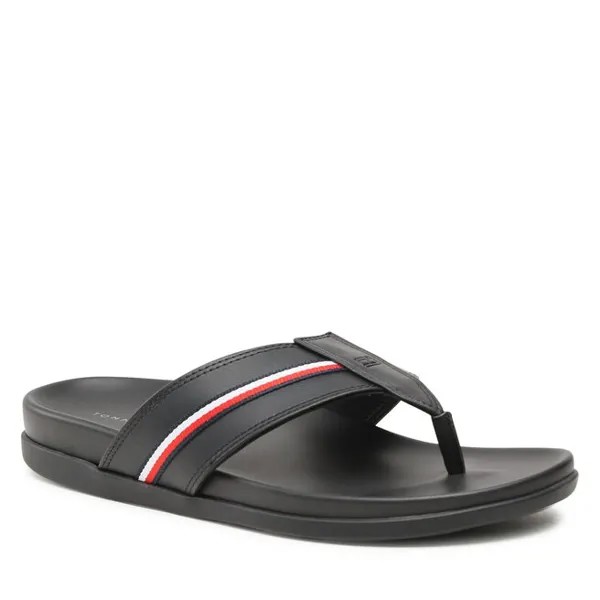 Шлепанцы Tommy Hilfiger LeatherToe Post, черный