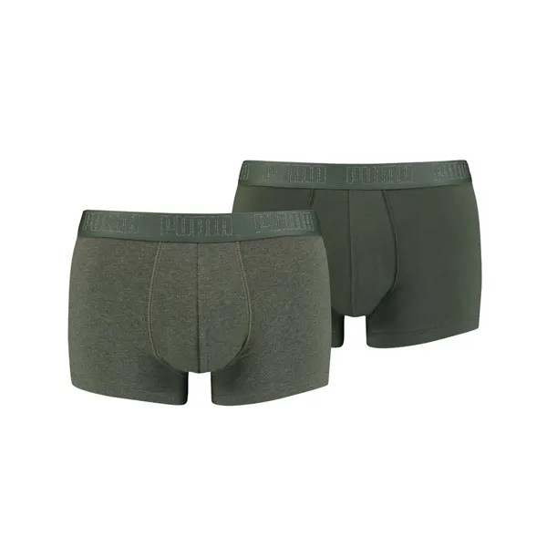 Боксеры Puma Boxershort 2 шт, темно-зеленый