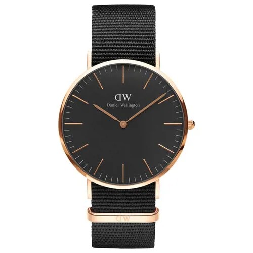 Наручные часы Daniel Wellington Petite, черный, золотой