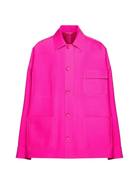 Куртка оверсайз из шерсти и хлопка Valentino, розовый