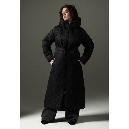 Пальто D'IMMA fashion studio Фрида, размер 54, черный