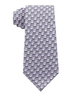 Мужской серый классический галстук MICHAEL KORS с геометрическим рисунком