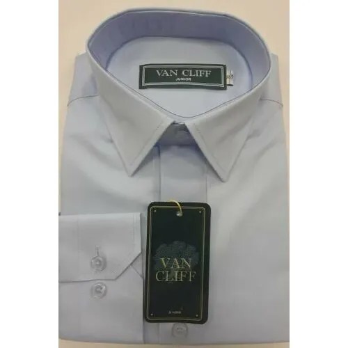 Школьная рубашка Van Cliff, размер 158/164, голубой