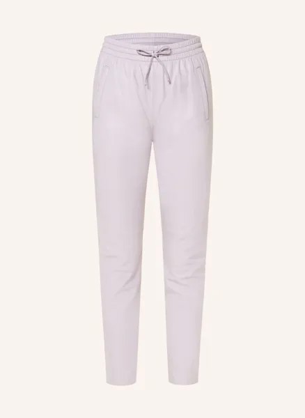 Кожаные брюки в спортивном стиле Oakwood, фиолетовый
