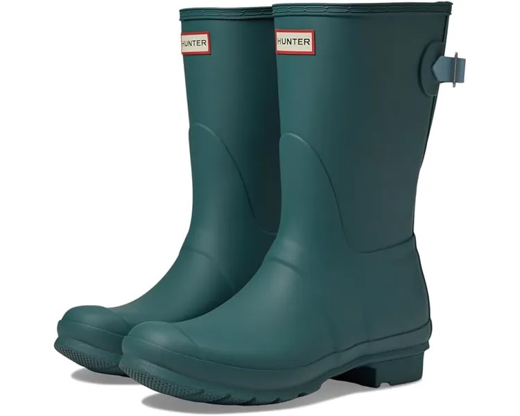 Ботинки Hunter Original Short Back Adjustable Rain Boots, цвет Teal Tempo/Shifting Blue