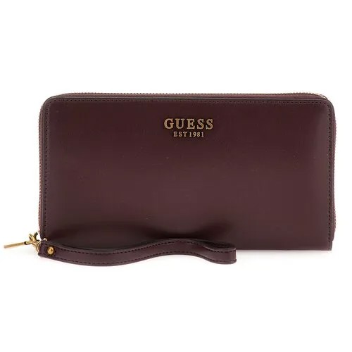 Кошелек GUESS, фактура гладкая, фиолетовый