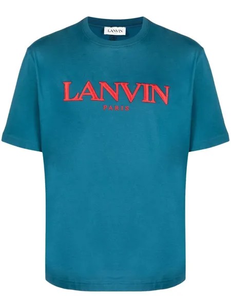 LANVIN футболка с вышитым логотипом