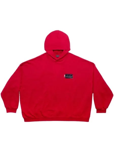 Balenciaga худи с логотипом, красный