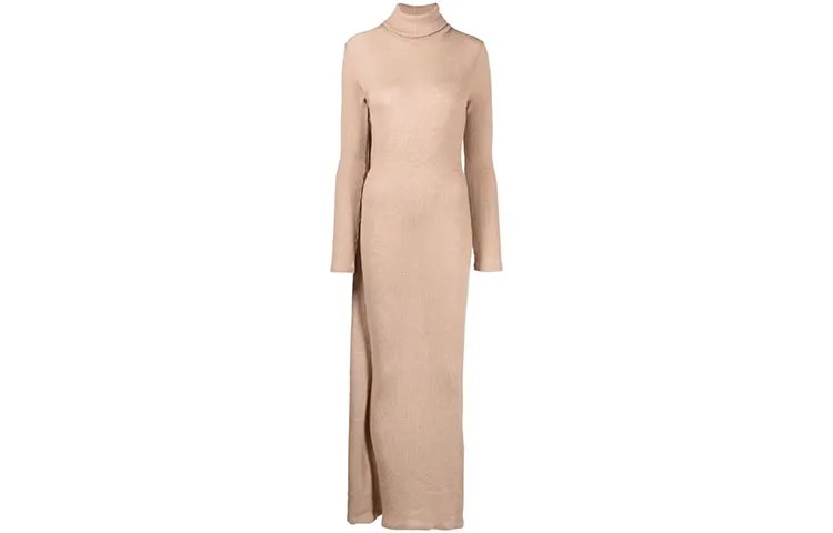 Платье с длинными рукавами женское коричневое Mm6 Maison Margiela