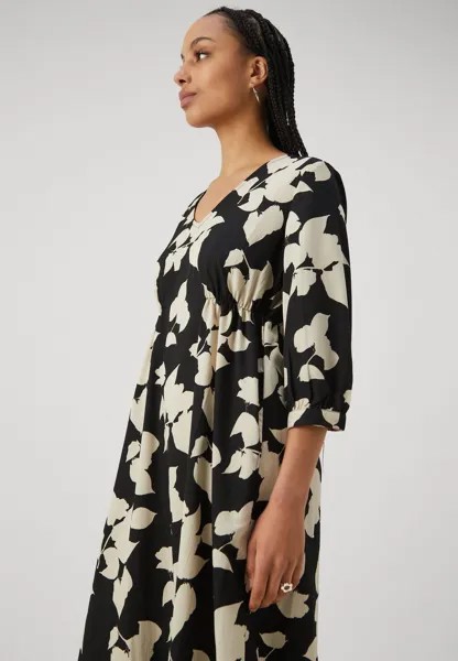 Дневное платье Jdythilda 3/4 V Neck Dress JDY, черное/белое