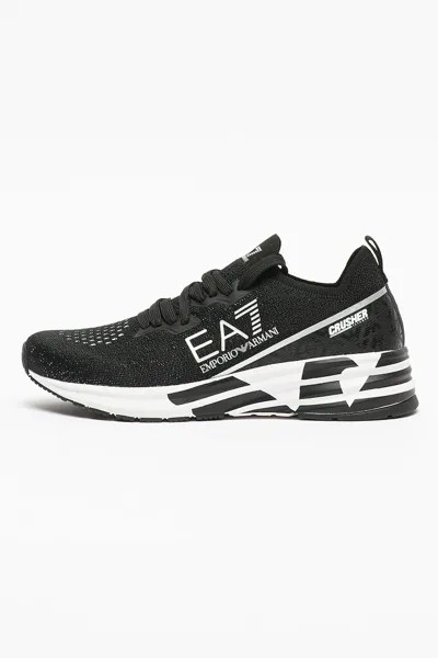 Спортивные туфли без шнуровки тонкой вязки Ea7, черный