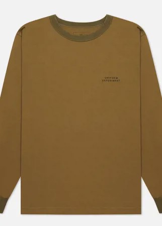 Мужской лонгслив uniform experiment Stencile Wide, цвет зелёный, размер M