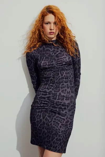 Платье из джерси со сборками H&M
