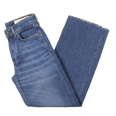 Женские широкие джинсы Rag - Bone Logan с синими пуговицами и необработанным краем 30 BHFO 0237