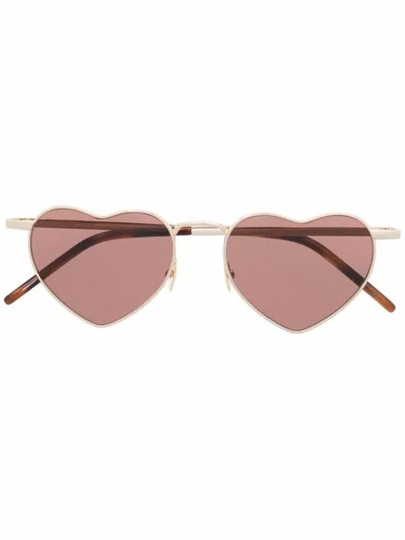 Saint Laurent Eyewear солнцезащитные очки в оправе в форме сердца