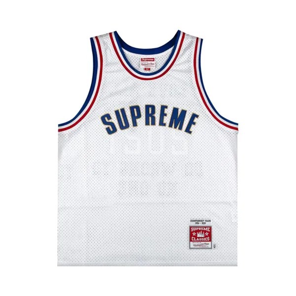 Футболка Supreme x Mitchell And Ness Basketball Jersey 'White', белый