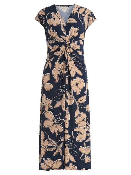 Длинное платье Betty Barclay, цвет dark blue/beige