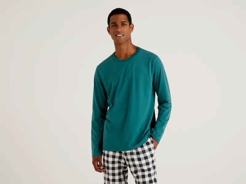 Лонгслив мужской United Colors of Benetton 21A_3VD04M841 зеленый L